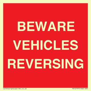 BEWARE VEHICLES REVERSING